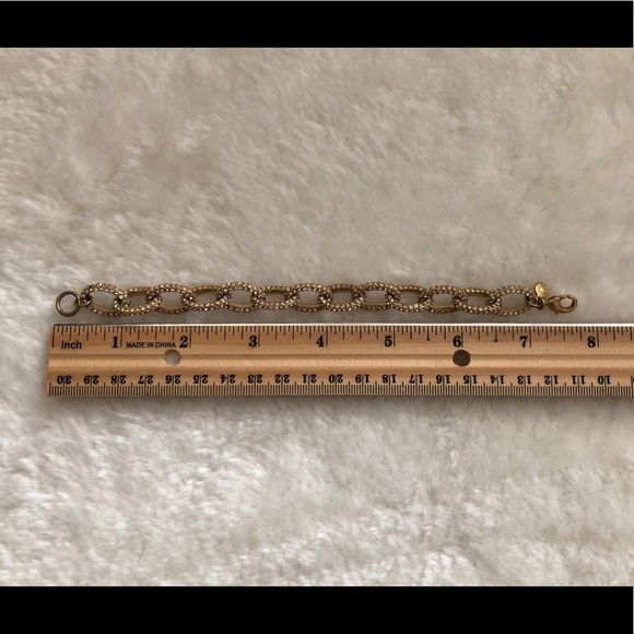 J. CREW GOLD AND CRYSTAL LINK BRACELET - Picture 6 of 6